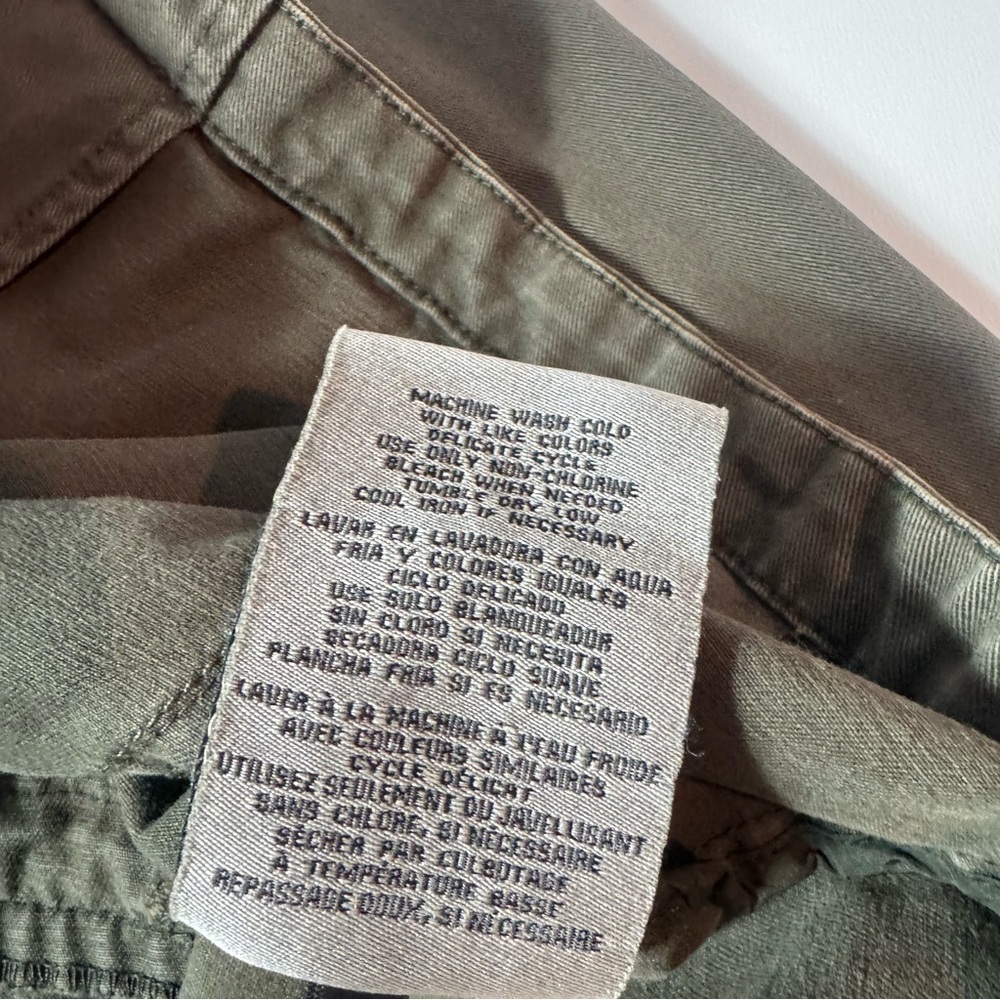 Vintage Levis Women’s Sz Olive Green Cotton Military Field Jacket Utility Coat - Picture 8 of 9